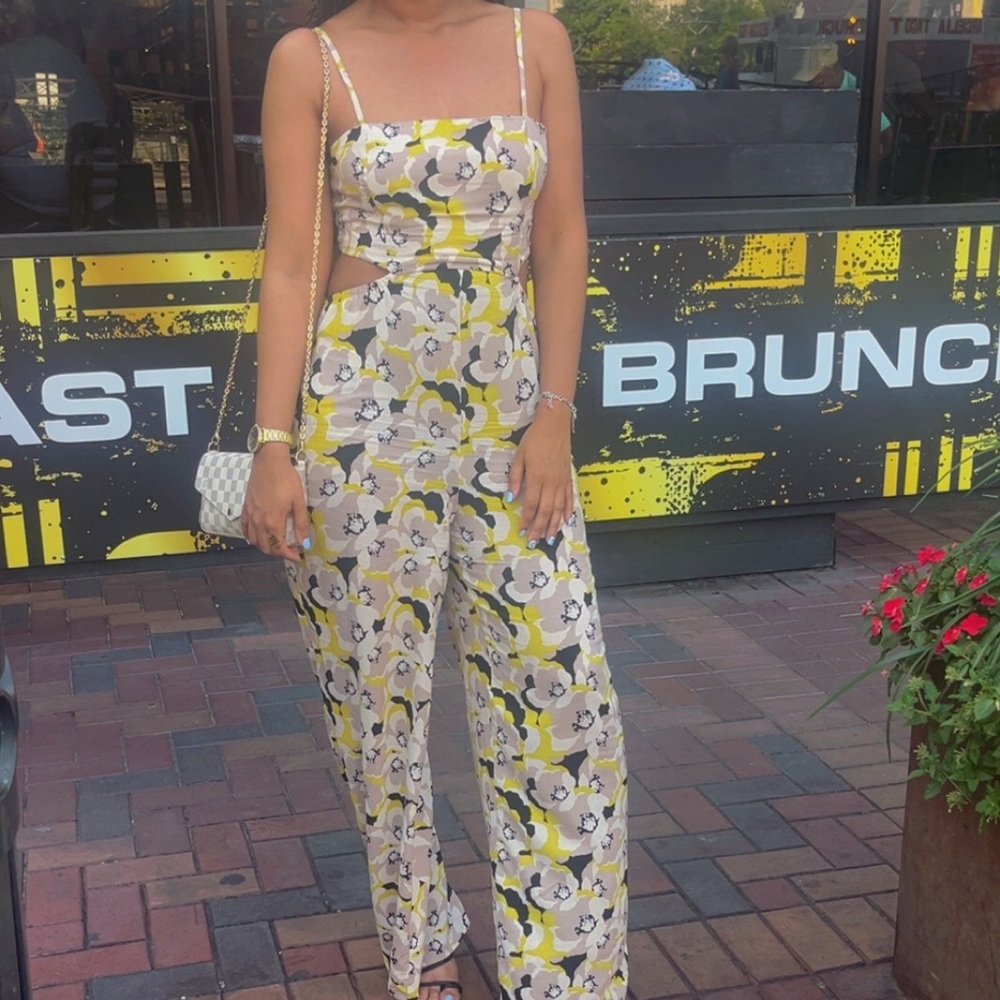 Floral Cutout Jumpsuit
